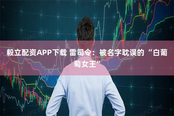 毅立配资APP下载 雷司令：被名字耽误的 “白葡萄女王”